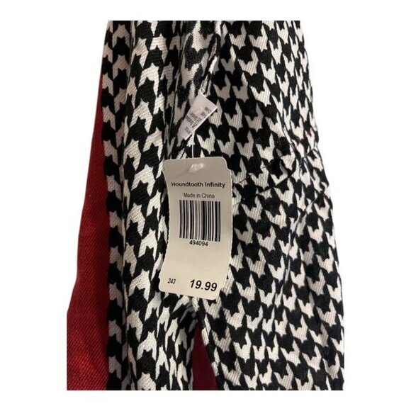 Cracker Barrel Houndstooth Infinity Scarf – Red & Black White Loop, 62” NWT, 201 - Picture 2 of 2